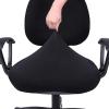 imageSmiry Stretch Jacquard Office Computer Chair Seat Covers Removable Washable Antidust Desk Chair Seat Cushion Protectors  Dark GreyBlack
