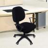 imageSmiry Stretch Jacquard Office Computer Chair Seat Covers Removable Washable Antidust Desk Chair Seat Cushion Protectors  Dark GreyBlack