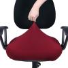 imageSmiry Stretch Jacquard Office Computer Chair Seat Covers Removable Washable Antidust Desk Chair Seat Cushion Protectors  Dark GreyBurgundy