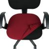 imageSmiry Stretch Jacquard Office Computer Chair Seat Covers Removable Washable Antidust Desk Chair Seat Cushion Protectors  Dark GreyBurgundy