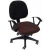 imageSmiry Stretch Jacquard Office Computer Chair Seat Covers Removable Washable Antidust Desk Chair Seat Cushion Protectors  Dark GreyChocolate