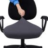imageSmiry Stretch Jacquard Office Computer Chair Seat Covers Removable Washable Antidust Desk Chair Seat Cushion Protectors  Dark GreyDark Grey