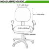 imageSmiry Stretch Jacquard Office Computer Chair Seat Covers Removable Washable Antidust Desk Chair Seat Cushion Protectors  Dark GreyDark Grey