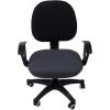 imageSmiry Stretch Jacquard Office Computer Chair Seat Covers Removable Washable Antidust Desk Chair Seat Cushion Protectors  Dark GreyDark Grey