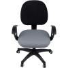 imageSmiry Stretch Jacquard Office Computer Chair Seat Covers Removable Washable Antidust Desk Chair Seat Cushion Protectors  Dark GreyGrey
