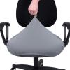 imageSmiry Stretch Jacquard Office Computer Chair Seat Covers Removable Washable Antidust Desk Chair Seat Cushion Protectors  Dark GreyGrey