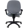 imageSmiry Stretch Jacquard Office Computer Chair Seat Covers Removable Washable Antidust Desk Chair Seat Cushion Protectors  Dark GreyGrey