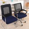 imageSmiry Stretch Jacquard Office Computer Chair Seat Covers Removable Washable Antidust Desk Chair Seat Cushion Protectors  Dark GreyNavy Blue