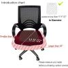 imageSmiry Stretch Jacquard Office Computer Chair Seat Covers Removable Washable Antidust Desk Chair Seat Cushion Protectors  Dark GreyNavy Blue