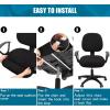 imageSmiry Stretch Jacquard Office Computer Chair Seat Covers Removable Washable Antidust Desk Chair Seat Cushion Protectors  Dark GreyOlive Green