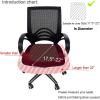 imageSmiry Stretch Jacquard Office Computer Chair Seat Covers Removable Washable Antidust Desk Chair Seat Cushion Protectors  Dark GreyPeacock Green