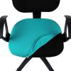 imageSmiry Stretch Jacquard Office Computer Chair Seat Covers Removable Washable Antidust Desk Chair Seat Cushion Protectors  Dark GreyPeacock Green
