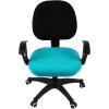 imageSmiry Stretch Jacquard Office Computer Chair Seat Covers Removable Washable Antidust Desk Chair Seat Cushion Protectors  Dark GreyPeacock Green
