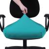 imageSmiry Stretch Jacquard Office Computer Chair Seat Covers Removable Washable Antidust Desk Chair Seat Cushion Protectors  Dark GreyPeacock Green