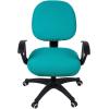 imageSmiry Stretch Jacquard Office Computer Chair Seat Covers Removable Washable Antidust Desk Chair Seat Cushion Protectors  Dark GreyPeacock Green
