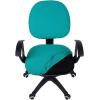 imageSmiry Stretch Jacquard Office Computer Chair Seat Covers Removable Washable Antidust Desk Chair Seat Cushion Protectors  Dark GreyPeacock Green