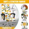 imageSmiry Stretch Printed Office Computer Chair Covers Universal Desk Rotating Chair Slipcovers Removable Washable Soft Fit AntiDust Spandex Protector Cover with Zipper BeigeYellow