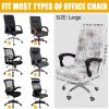 imageSmiry Stretch Printed Office Computer Chair Covers Universal Desk Rotating Chair Slipcovers Removable Washable Soft Fit AntiDust Spandex Protector Cover with Zipper BeigeBrown and White