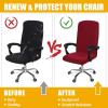 imageSmiry Stretch Printed Office Computer Chair Covers Universal Desk Rotating Chair Slipcovers Removable Washable Soft Fit AntiDust Spandex Protector Cover with Zipper BeigeBurgundy