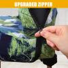 imageSmiry Stretch Printed Office Computer Chair Covers Universal Desk Rotating Chair Slipcovers Removable Washable Soft Fit AntiDust Spandex Protector Cover with Zipper BeigeDeep Green