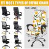 imageSmiry Stretch Printed Office Computer Chair Covers Universal Desk Rotating Chair Slipcovers Removable Washable Soft Fit AntiDust Spandex Protector Cover with Zipper BeigeYellow