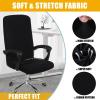 imageSmiry Stretch Printed Office Computer Chair Covers Universal Desk Rotating Chair Slipcovers Removable Washable Soft Fit AntiDust Spandex Protector Cover with Zipper BeigeBlack