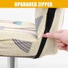imageSmiry Stretch Printed Office Computer Chair Covers Universal Desk Rotating Chair Slipcovers Removable Washable Soft Fit AntiDust Spandex Protector Cover with Zipper BeigeYellow and Grey