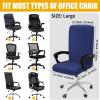 imageSmiry Stretch Printed Office Computer Chair Covers Universal Desk Rotating Chair Slipcovers Removable Washable Soft Fit AntiDust Spandex Protector Cover with Zipper BeigeNavy
