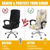 imageSmiry Stretch Printed Office Computer Chair Covers Universal Desk Rotating Chair Slipcovers Removable Washable Soft Fit AntiDust Spandex Protector Cover with Zipper BeigeYellow and Grey