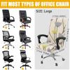 imageSmiry Stretch Printed Office Computer Chair Covers Universal Desk Rotating Chair Slipcovers Removable Washable Soft Fit AntiDust Spandex Protector Cover with Zipper BeigeYellow and Grey