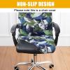 imageSmiry Stretch Printed Office Computer Chair Covers Universal Desk Rotating Chair Slipcovers Removable Washable Soft Fit AntiDust Spandex Protector Cover with Zipper BeigeDeep Green