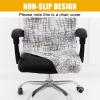imageSmiry Stretch Printed Office Computer Chair Covers Universal Desk Rotating Chair Slipcovers Removable Washable Soft Fit AntiDust Spandex Protector Cover with Zipper BeigeBrown and White