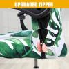 imageSmiry Stretch Printed Office Computer Chair Covers Universal Desk Rotating Chair Slipcovers Removable Washable Soft Fit AntiDust Spandex Protector Cover with Zipper BeigeGreen