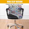 imageSmiry Stretch Printed Office Computer Chair Covers Universal Desk Rotating Chair Slipcovers Removable Washable Soft Fit AntiDust Spandex Protector Cover with Zipper BeigeColorful