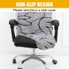 imageSmiry Stretch Printed Office Computer Chair Covers Universal Desk Rotating Chair Slipcovers Removable Washable Soft Fit AntiDust Spandex Protector Cover with Zipper BeigeGrey and Black