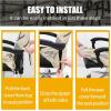 imageSmiry Stretch Printed Office Computer Chair Covers Universal Desk Rotating Chair Slipcovers Removable Washable Soft Fit AntiDust Spandex Protector Cover with Zipper BeigeYellow and Grey