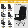 imageSmiry Stretch Printed Office Computer Chair Covers Universal Desk Rotating Chair Slipcovers Removable Washable Soft Fit AntiDust Spandex Protector Cover with Zipper BeigeBlack