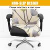 imageSmiry Stretch Printed Office Computer Chair Covers Universal Desk Rotating Chair Slipcovers Removable Washable Soft Fit AntiDust Spandex Protector Cover with Zipper BeigeYellow and Grey