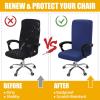 imageSmiry Stretch Printed Office Computer Chair Covers Universal Desk Rotating Chair Slipcovers Removable Washable Soft Fit AntiDust Spandex Protector Cover with Zipper BeigeNavy