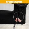 imageSmiry Stretch Printed Office Computer Chair Covers Universal Desk Rotating Chair Slipcovers Removable Washable Soft Fit AntiDust Spandex Protector Cover with Zipper BeigeBlack