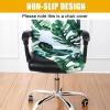 imageSmiry Stretch Printed Office Computer Chair Covers Universal Desk Rotating Chair Slipcovers Removable Washable Soft Fit AntiDust Spandex Protector Cover with Zipper BeigeGreen