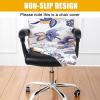 imageSmiry Stretch Printed Office Computer Chair Covers Universal Desk Rotating Chair Slipcovers Removable Washable Soft Fit AntiDust Spandex Protector Cover with Zipper BeigeBeige