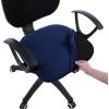 imageSmiry Stretch Jacquard Office Computer Chair Seat Covers Removable Washable Antidust Desk Chair Seat Cushion Protectors  Dark GreyNavy Blue