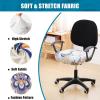 imageSmiry Printed Office Computer Chair Seat Covers Stretch Fit Universal Desk Rotating Chair Cover Washable Removable Seat Cushion Protectors  BeigeBeige