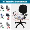 imageSmiry Printed Office Computer Chair Seat Covers Stretch Fit Universal Desk Rotating Chair Cover Washable Removable Seat Cushion Protectors  BeigeBeige