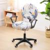 imageSmiry Printed Office Computer Chair Seat Covers Stretch Fit Universal Desk Rotating Chair Cover Washable Removable Seat Cushion Protectors  BeigeBeige