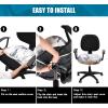 imageSmiry Printed Office Computer Chair Seat Covers Stretch Fit Universal Desk Rotating Chair Cover Washable Removable Seat Cushion Protectors  BeigeBeige