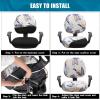 imageSmiry Printed Office Computer Chair Seat Covers Stretch Fit Universal Desk Rotating Chair Cover Washable Removable Seat Cushion Protectors  BeigeBeige