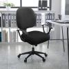 imageSmiry Printed Office Computer Chair Seat Covers Stretch Fit Universal Desk Rotating Chair Cover Washable Removable Seat Cushion Protectors  BeigeBlack