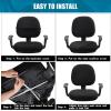 imageSmiry Printed Office Computer Chair Seat Covers Stretch Fit Universal Desk Rotating Chair Cover Washable Removable Seat Cushion Protectors  BeigeBlack